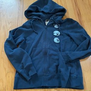 GUC The North Face Full Zip Navy Blue Hoodie sz L